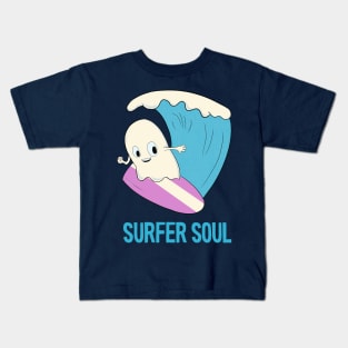 Surfer Soul - Cute ghost surfer Kids T-Shirt